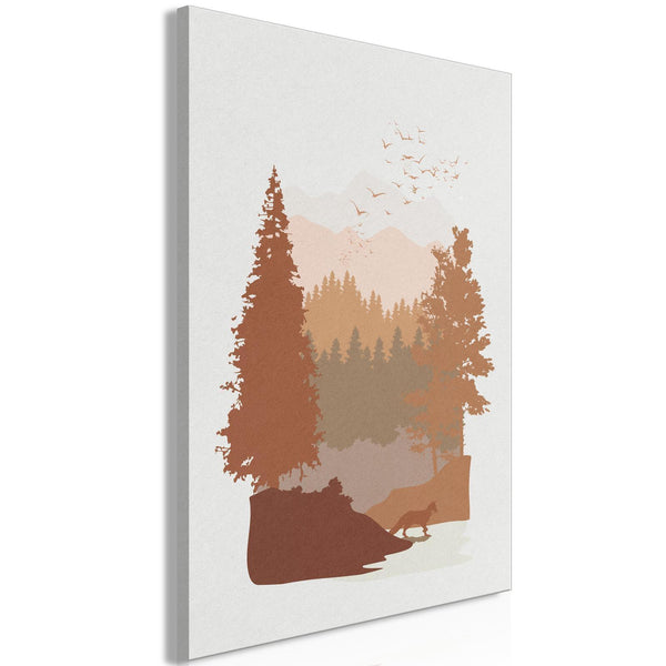 Canvas Print - Autumn in the Mountains (1 Part) Vertical