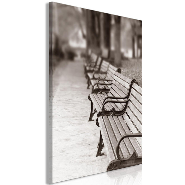 Canvas Print - Park Benches (1 Part) Vertical