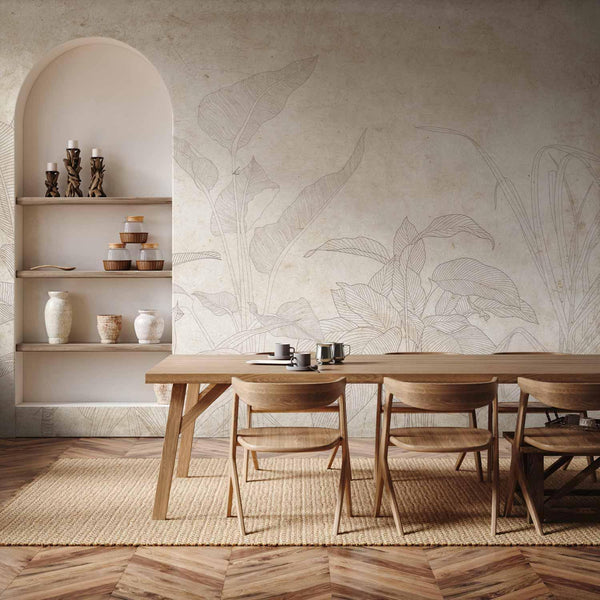 Wall Mural - Subtle Exotic Plants