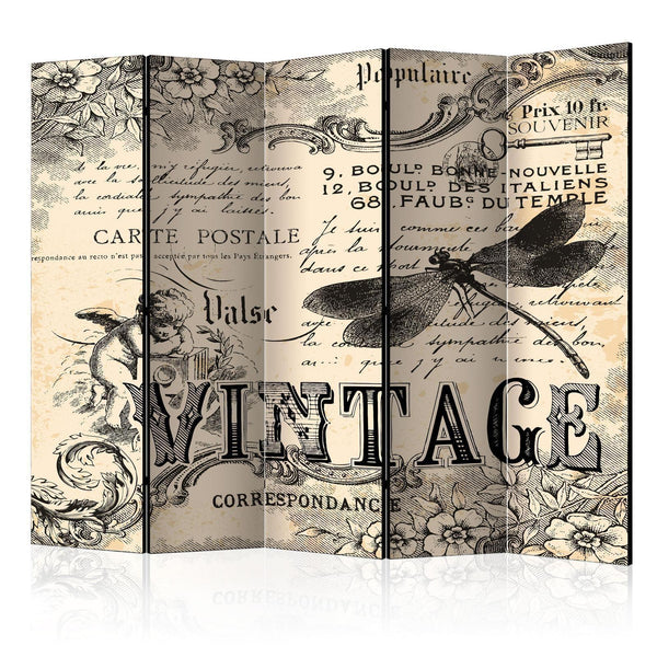Room Divider - Vintage Correspondence II