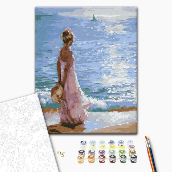 Paint By Numbers Kit - Woman gazing at the sea