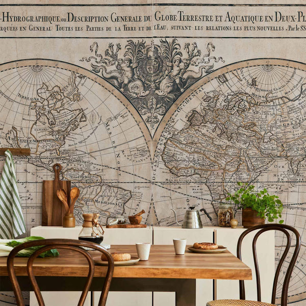 Wall Mural - Mappe-Monde Geo-Hydrographique