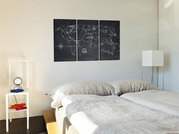 Decorative Pinboard - Travel broadens the mind (triptych)