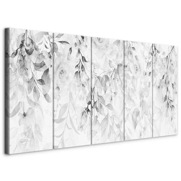 Canvas Print - Waterfall of Roses (5 Parts) Narrow - Third Variant