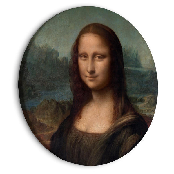 Round Canvas Print - Leonardo Da Vinci - Gioconda - Painted Portrait of the Mona Lisa