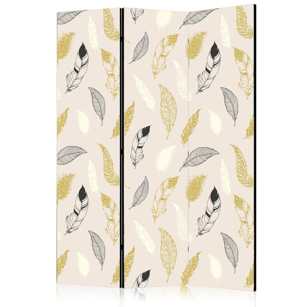 Room Divider - Golden Feathers