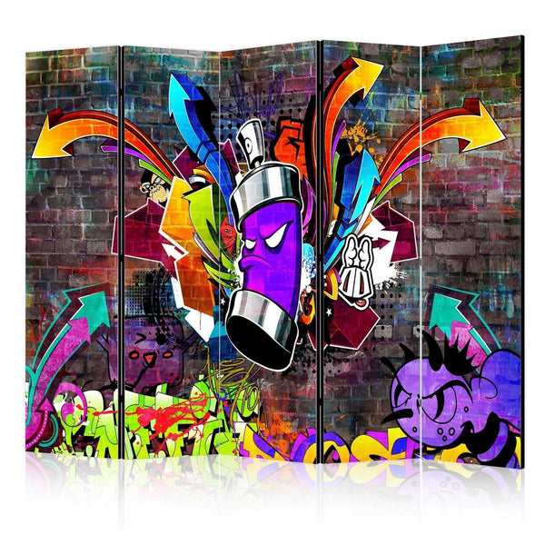 Room Divider - Graffiti: Colourful attack II
