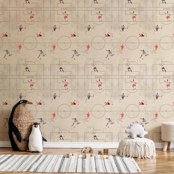 Wallpaper - Soccer Game - Illustration of soccer players in action on the field