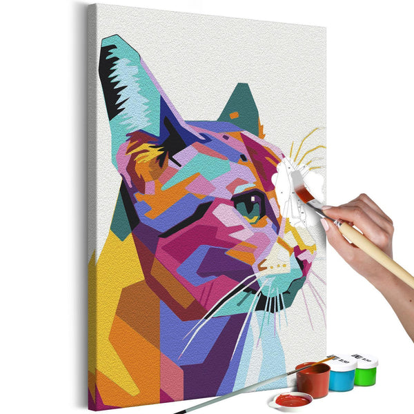 Paint By Numbers Kit - Geometric Cat