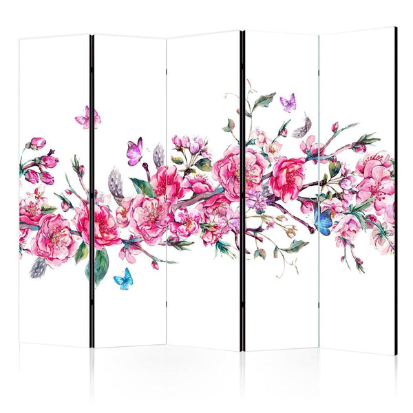 Room Divider - Flowers and Butterflies II