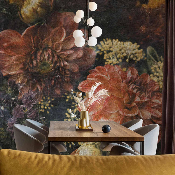 Wall Mural - Retro Flowers - First Variant