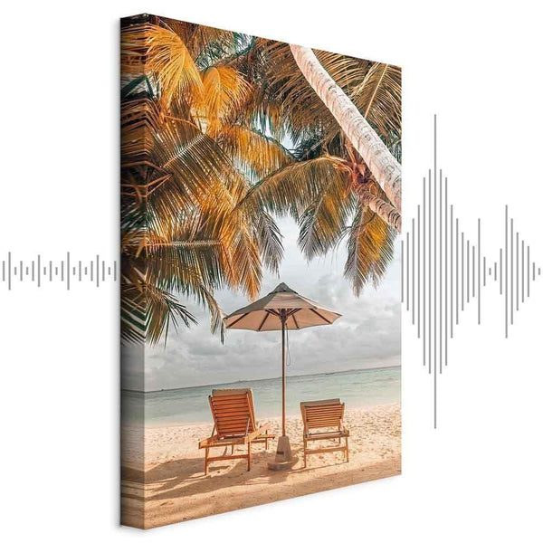 Canvas Print - Palm Umbrella (1 Part) Vertical
