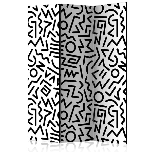 Room Divider - Black and White Maze