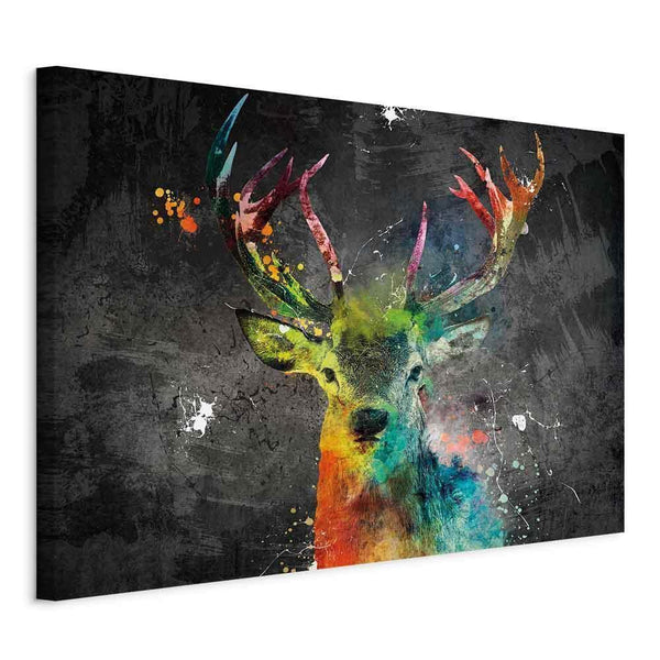 Canvas Print - Rainbow Deer (1 Part) Wide