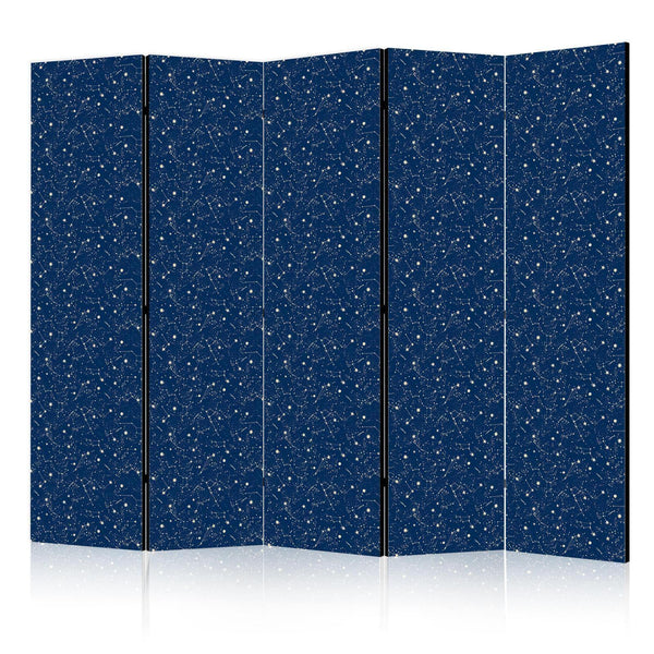 Room Divider - Cosmic Inspirations - Pattern with Stars and Constellations on a Dark Background