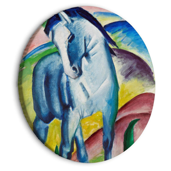 Round Canvas Print - Blue Horse (Franz Marc)