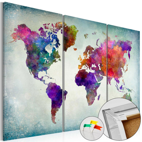 Decorative Pinboard - World in Colors