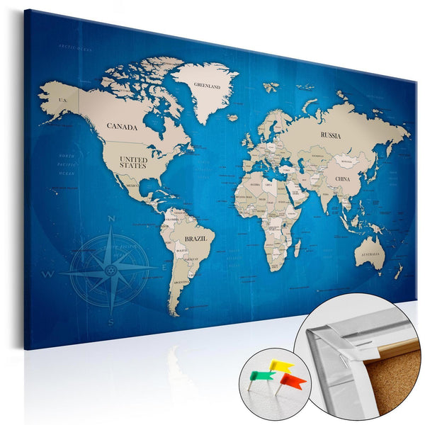 Decorative Pinboard - Dark Blue Trail