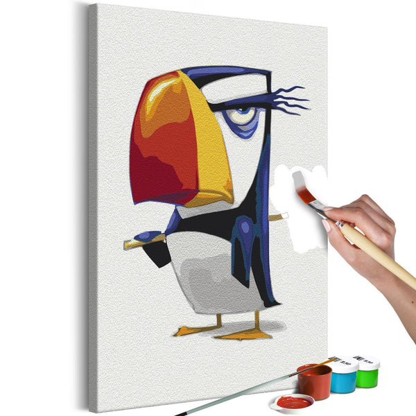 Paint By Numbers Kit - Grumpy Penguin