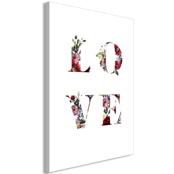 Canvas Print - Love in Flowers (1 Part) Vertical
