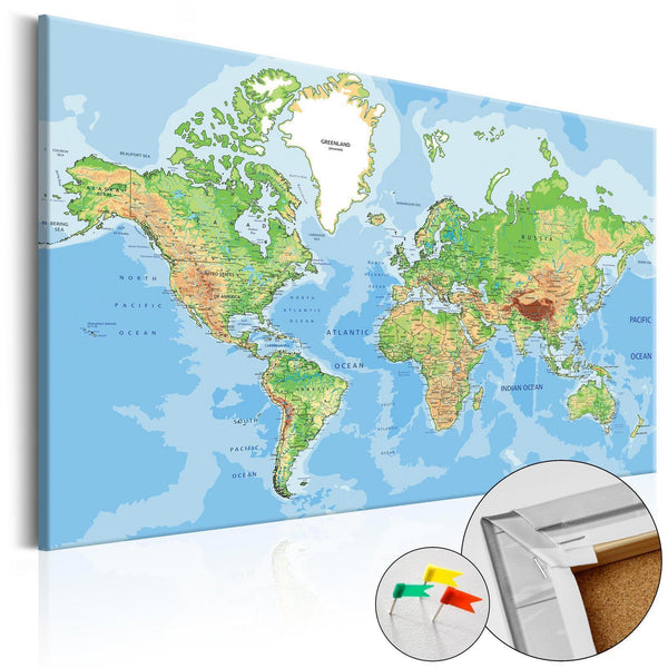 Decorative Pinboard - World Geography