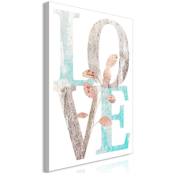 Canvas Print - Flourishing Letters (1 Part) Vertical