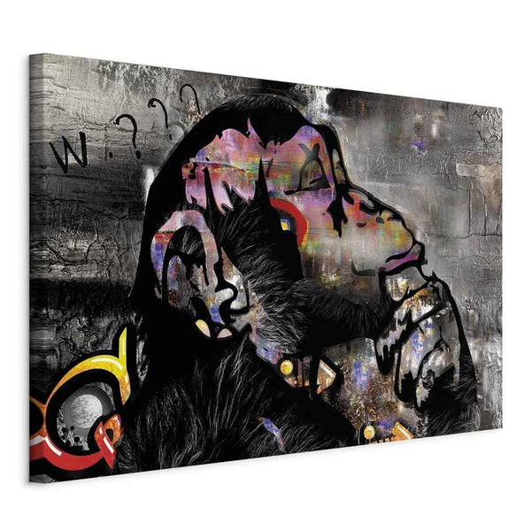 Canvas Print - Pensive Monkey (1 Part) Wide