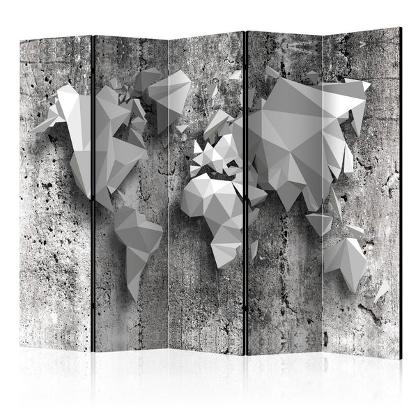 Room Divider - World Map: Origami II