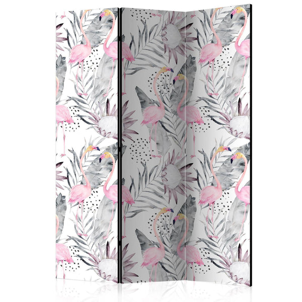 Room Divider - Flamingos and Twigs