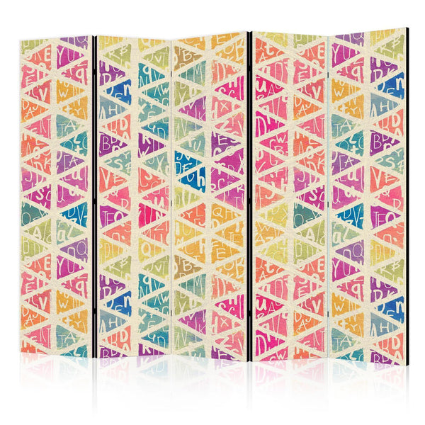 Room Divider - Letters nad Triangles II