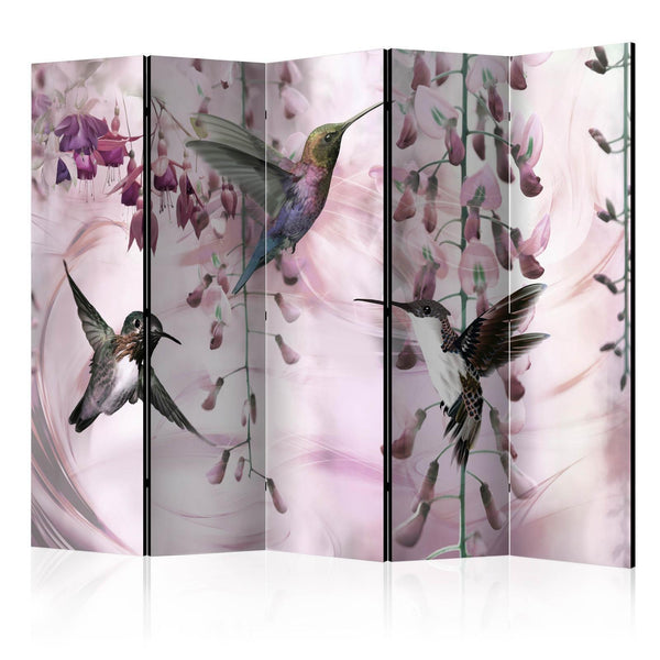 Room Divider - Flying Hummingbirds (Pink) II