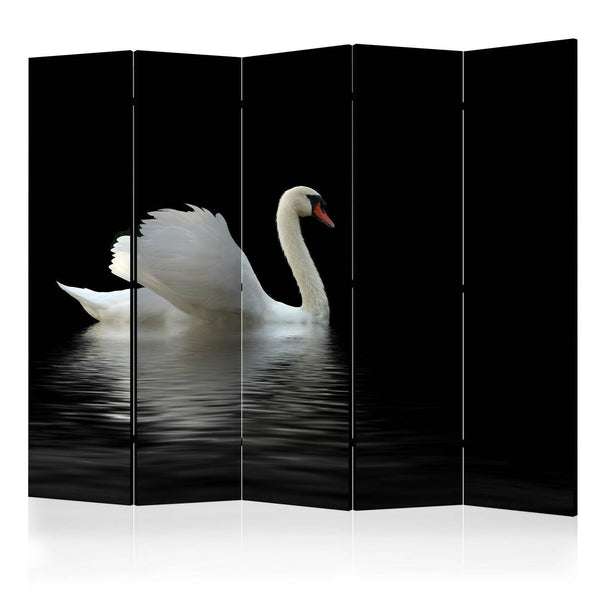 Room Divider - swan (black and white) II