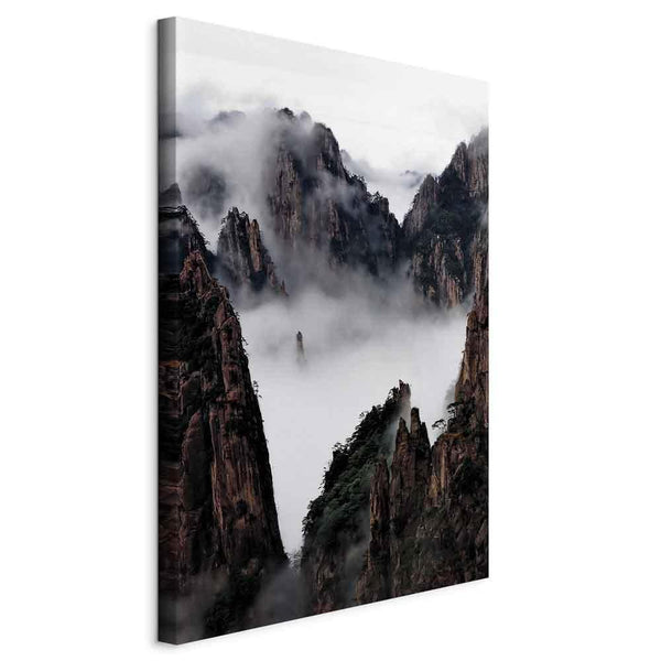 Canvas Print - Fog Over Huang Shan (1 Part) Vertical