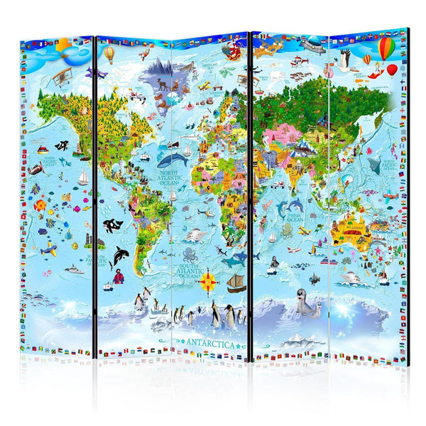 Room Divider - World Map for Kids II