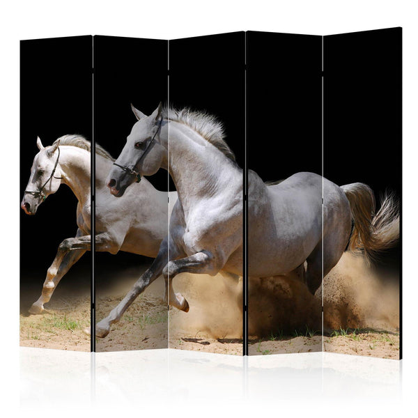 Room Divider - Galloping horses on the sand II