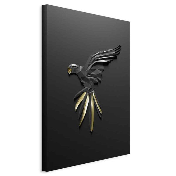 Canvas Print - Black Parrot (1 Part) Vertical