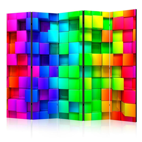Room Divider - Colourful Cubes II