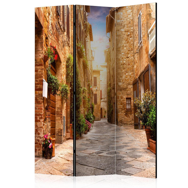 Room Divider - Colourful Street in Tuscany