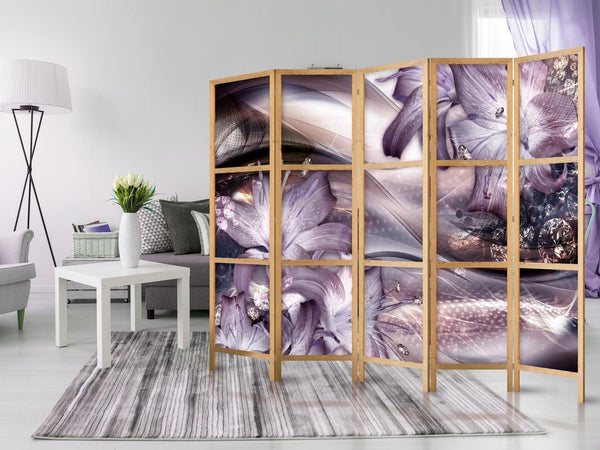 Japanese Room Divider - Lilies on a Wave