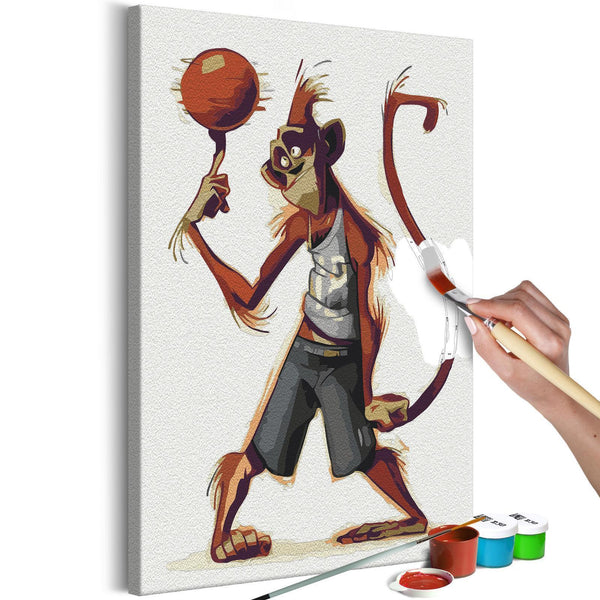 Paint By Numbers Kit - Monkey Basketball Player