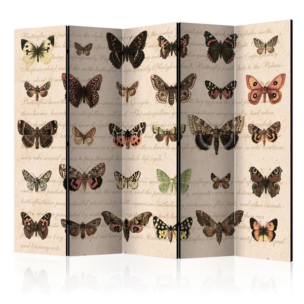Room Divider - Retro Style: Butterflies II