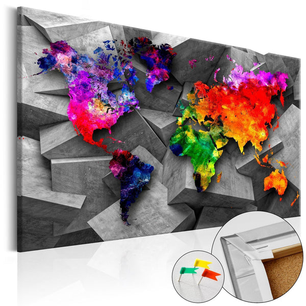 Decorative Pinboard - Cubic World