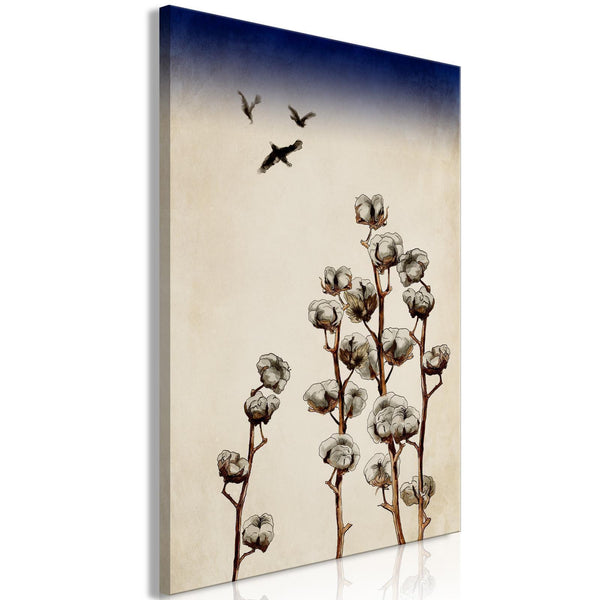 Canvas Print - Cotton Branches (1 Part) Vertical