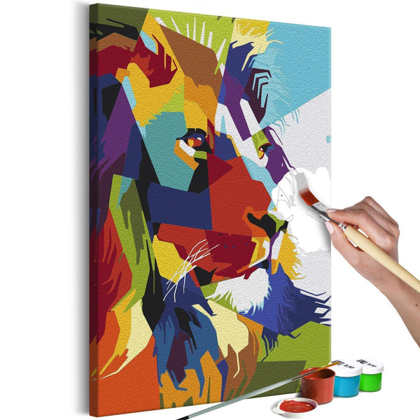 Paint By Numbers Kit - Geometric Lion