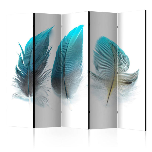 Room Divider - Blue Feathers II