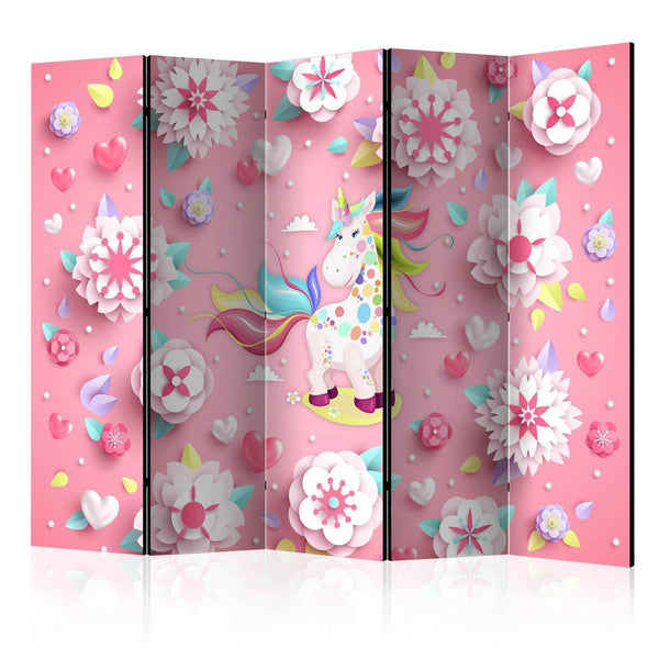 Room Divider - Unicorn on Flowerbed II