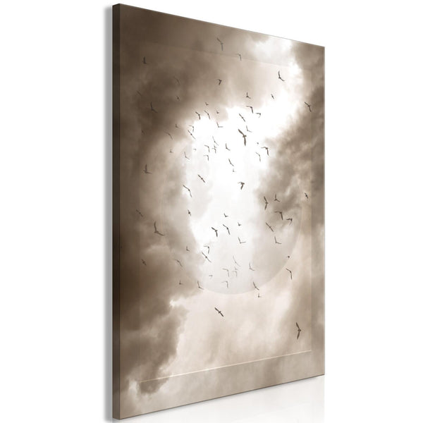 Canvas Print - Birds in the Clouds (1 Part) Vertical