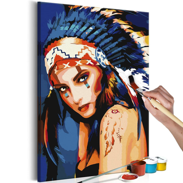 Paint By Numbers Kit - Native American Girl