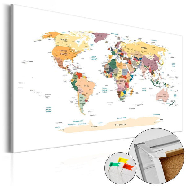 Decorative Pinboard - World Map
