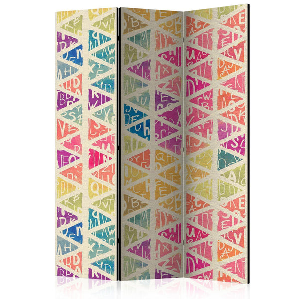 Room Divider - Letters nad Triangles